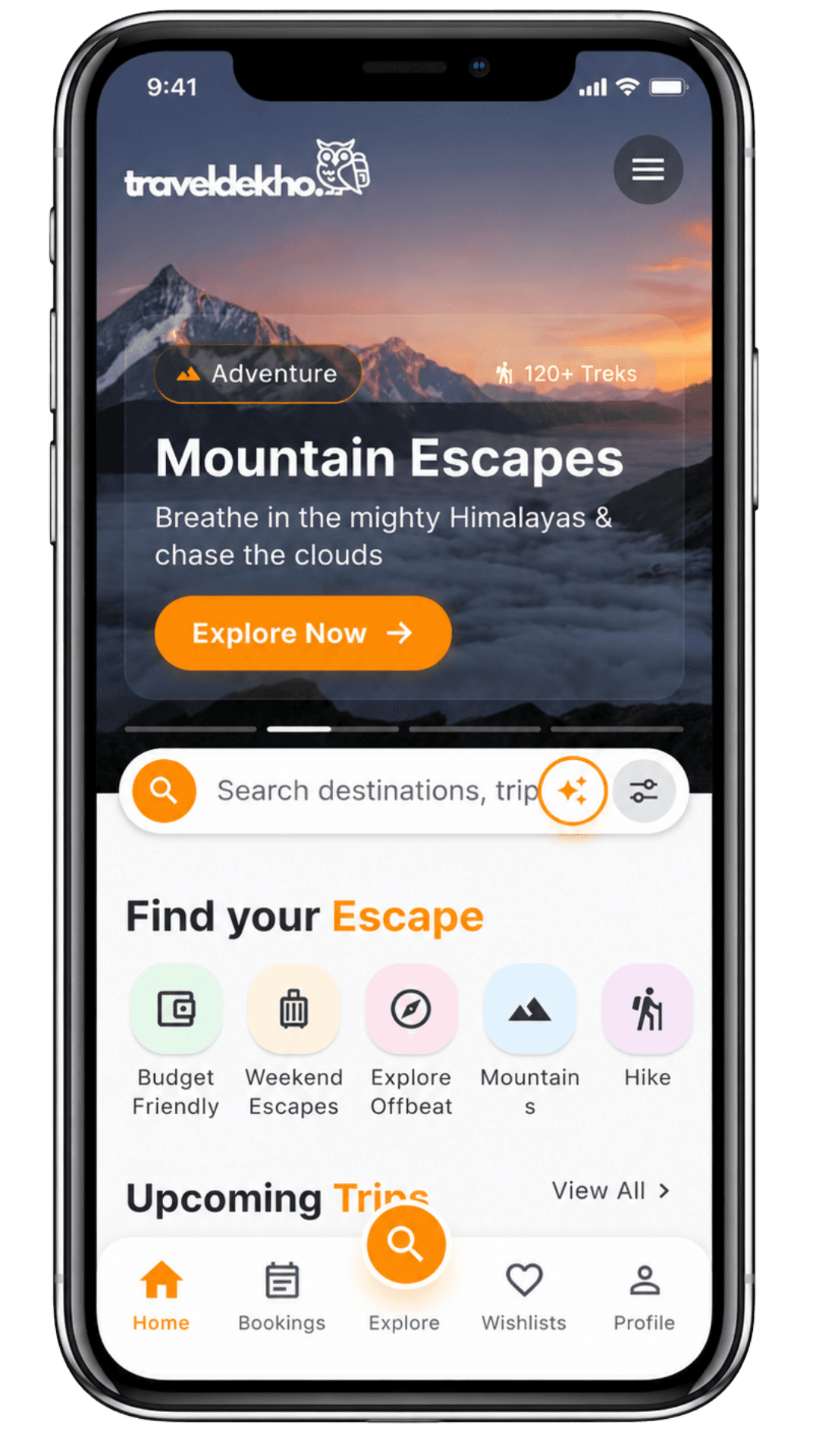 TravelDekho App Mockup